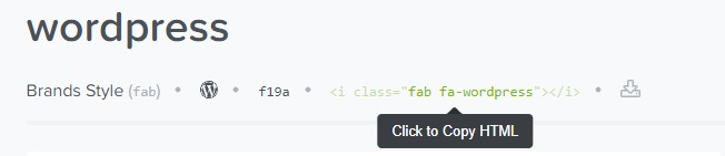 Copiar el código del icono